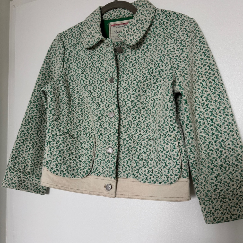 Anthropologie Cartonnier Lace overlay Jean Jacket